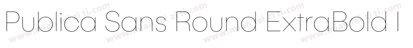 Publica Sans Round ExtraBold Italic字体转换